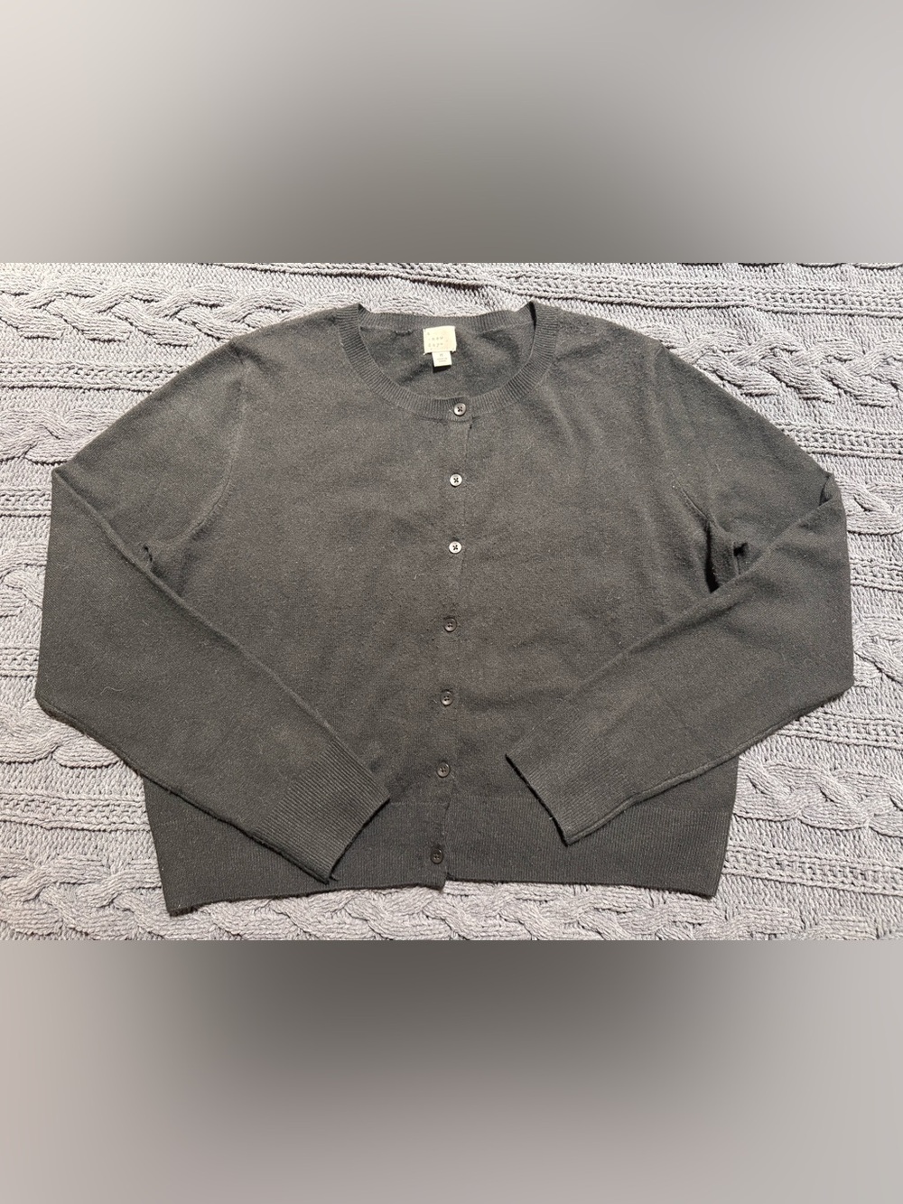 a new day Women's Black Button-Up Cardigan Sweater, Medium